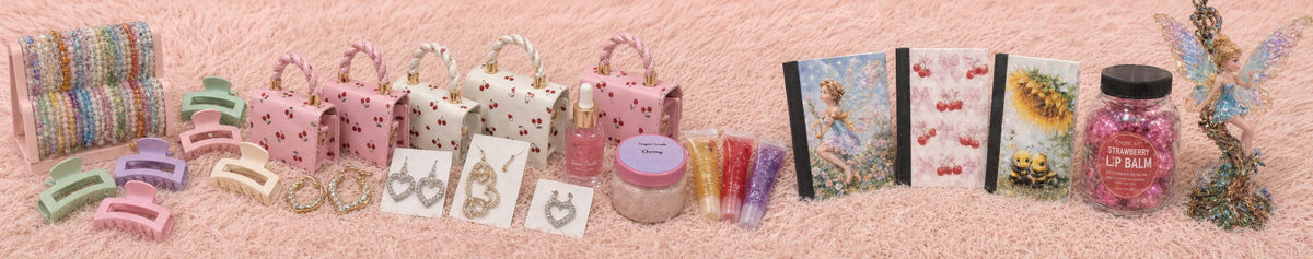 Pixie Dust Scoops banner showing high-quality curated mystery scoops filled with pastel beads and charms that each represent a unique surprise gift